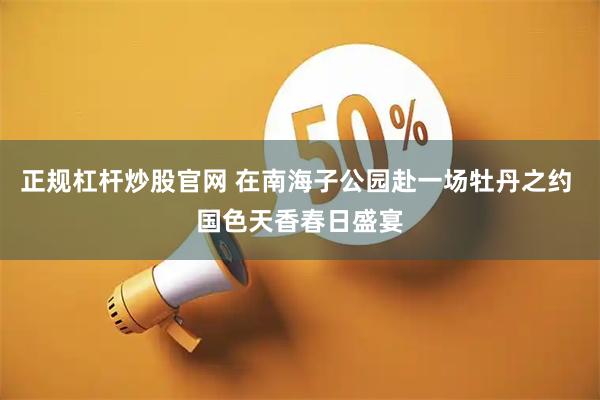 正规杠杆炒股官网 在南海子公园赴一场牡丹之约 国色天香春日盛宴